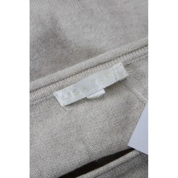 Lisa Todd Unisex Beige Pullover Sweater Long Sleeve Cotton Cashmere Size L - Picture 6 of 6